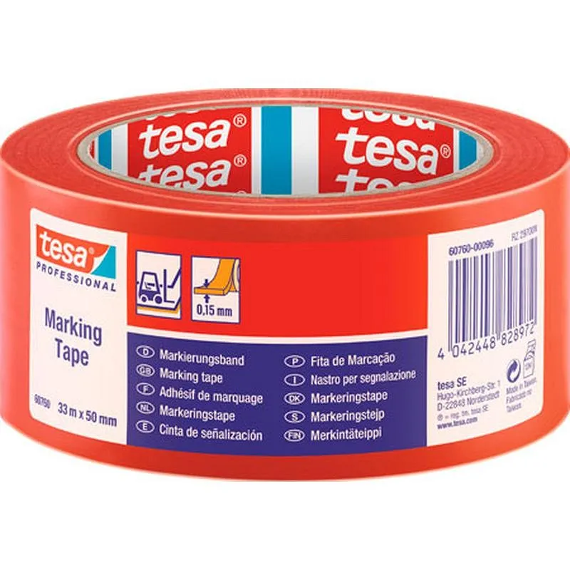 Compra CINTA ADHESIVA SEÑALIZACION TEMPORAL ROJO 33 M X 50 MM TESA TAPE 60760-00096-15 al mejor precio