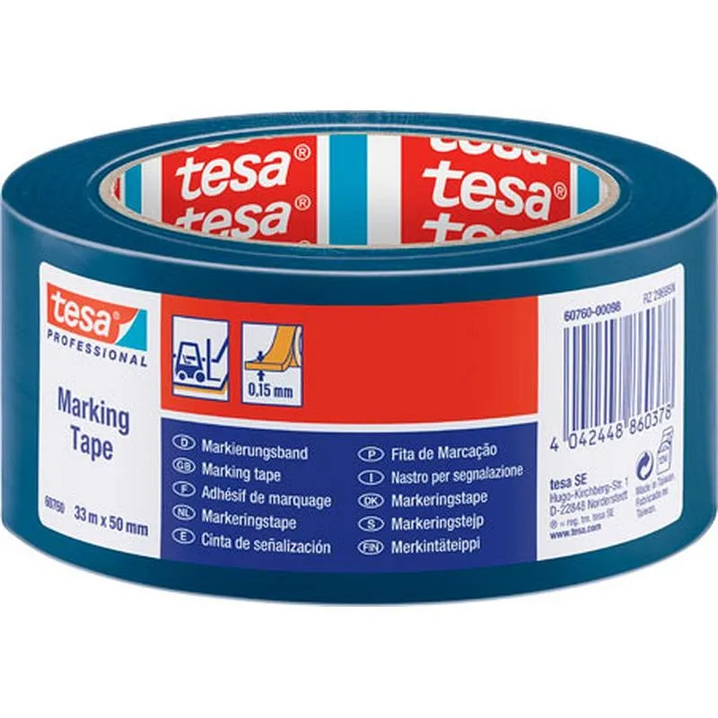 Compra CINTA ADHESIVA SEÑALIZACION TEMPORAL AZUL 33 M X 50 MM TESA TAPE 60760-00098-15 al mejor precio