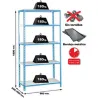 Compra ESTANTERIA METAL 5 ESTANTES METALICOS SIN TORNILLOS 180 X 90 X 40 CM AZUL/BLANCA 180KG/EST SIMONRACK 442100024189045 al mejor precio