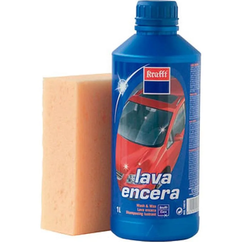 Compra DETERGENTE AUTO LAVA ENCERA Y ESPONJA 1 L KRAFFT 14075 al mejor precio