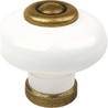 POMO MUEBLE PORCELANA/ZAMAK BLANCO/CUERO 31X28MM REI 7-824.31.32