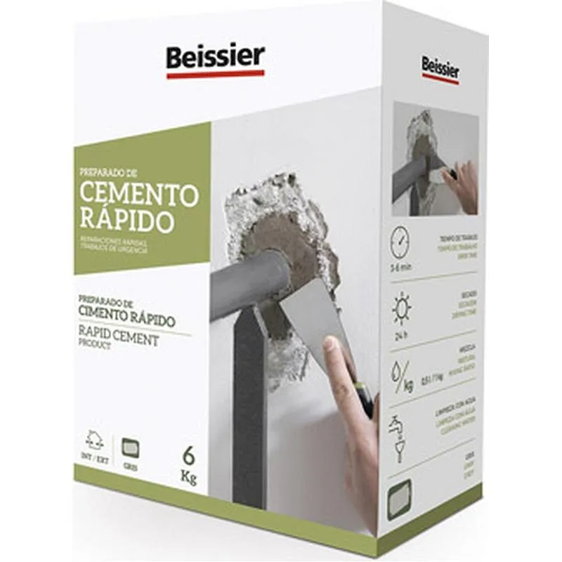 Compra CEMENTO GRIS RAPIDO DE REPARACION 6 KG BEISSIER 70166-001 al mejor precio