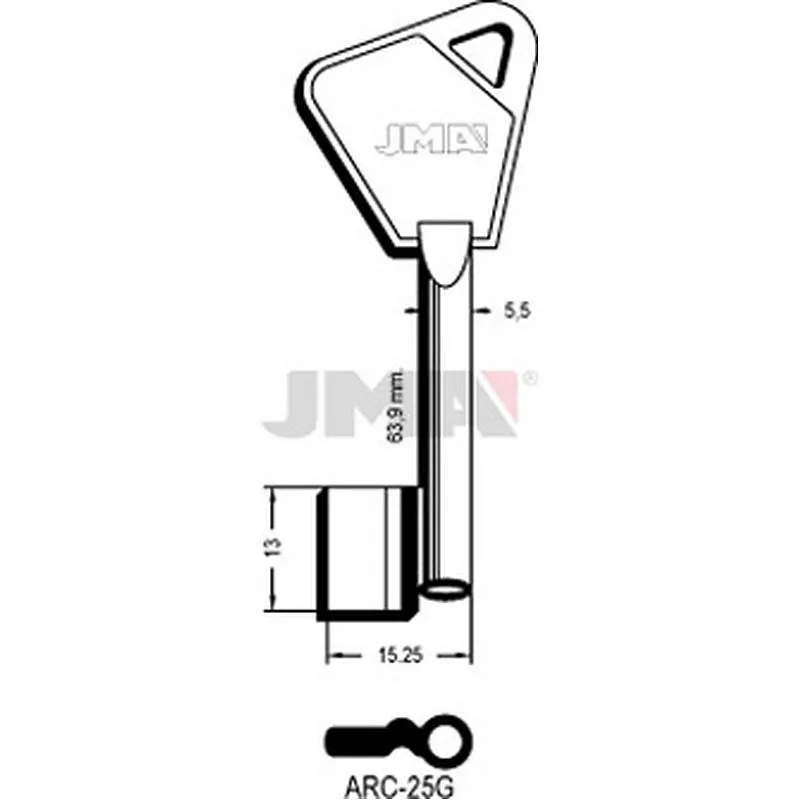 Compra LLAVE GORJA LATON HEMBRA ARC 25G JMA ARC-25G al mejor precio