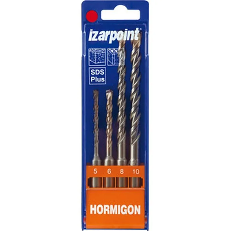 Compra BROCA HORMIGON PROFESIONAL SDS-PLUS JUEGO 4 UDS 1494-5 A 10 MM IZAR 11528 al mejor precio