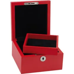 JOYERO MADERA LACADO ROJO...