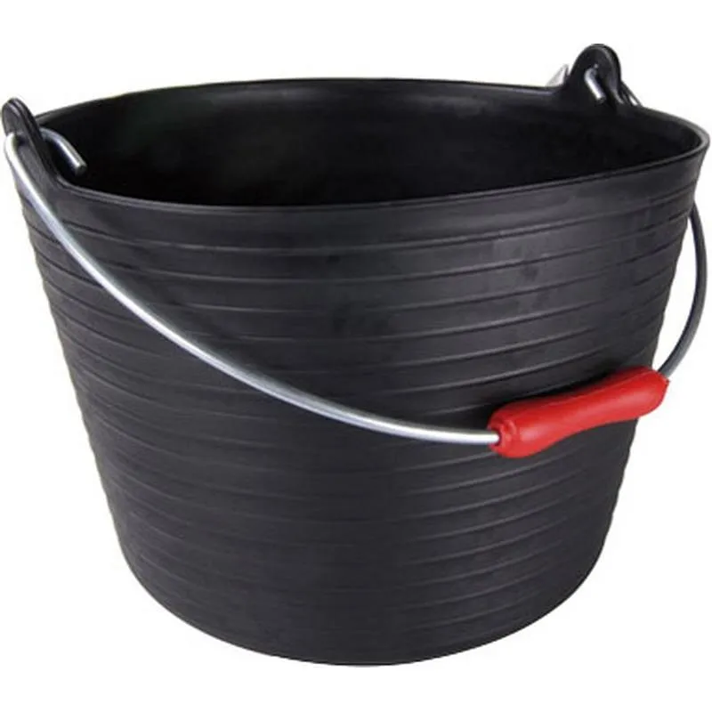 Compra CUBO PLASTICO CON ASA METALICA NEGRO 20 L RUBI 88772 al mejor precio