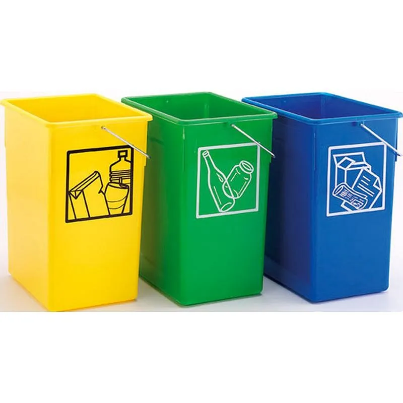 Compra CUBETA RECICLAR 20 X 28 X 34 CM CON ASA 15 L AMARILLO FERVIK 432 al mejor precio