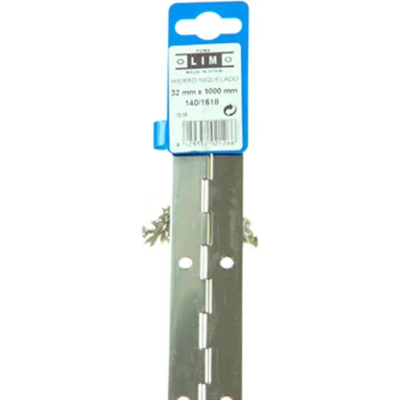 Compra BISAGRA PIANO KIT CON TORNILLOS (10 UDS) EN TIRA 1000 MM 140/1617 - 32 MM NIQUELADA LIM 77700886 al mejor precio