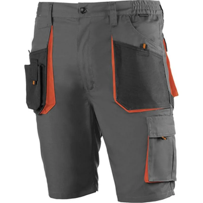 BERMUDA ALGODON POLIESTER TOP RANGE GRIS / NARANJA TALLA XL JUBA 962/XL