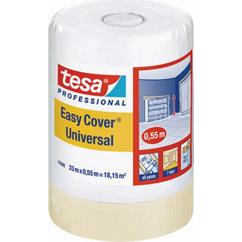 Compra PLASTICO PROTECTOR CON CINTA ADHESIVA EASY COVER 33 M X 550 MM TESA TAPE 04368-00012-03 al mejor precio