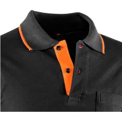 Compra POLO MANGA LARGA TOP RANGE NEGRO / NARANJA TALLA XL JUBA 618/XL al mejor precio