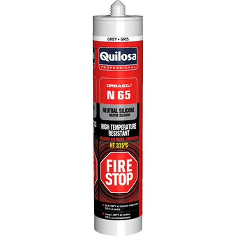 Compra SILICONA ALTA TEMPERATURA N-65 FIRE STOP 300 ML GRIS QUILOSA 10043032 al mejor precio