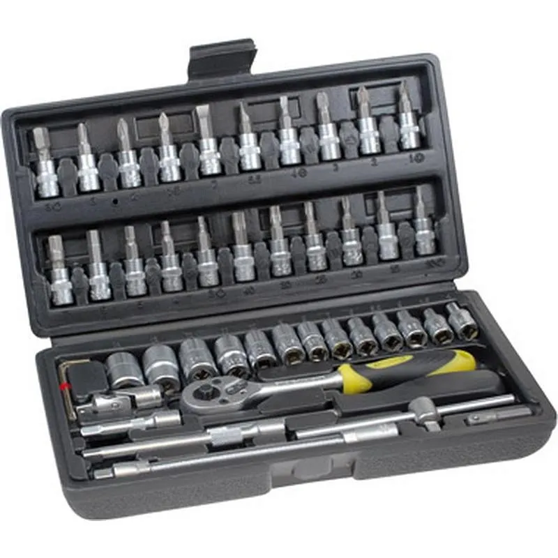 Compra MALETIN JUEGO LLAVES DE VASO 1/4" 46 PIEZAS DRAKO 9630640 al mejor precio