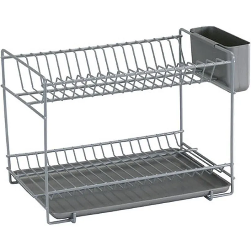 Compra ESCURREPLATOS ACERO PLASTIFICADO PEQUENO GRIS SAUVIC 89015 al mejor precio