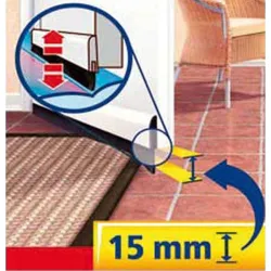 Compra BURLETE BAJO PUERTA ALUMINIO CON CEPILLO ADHESIVO 1 M X 40 MM MARRON TESAMOLL TESA MOLL 05405-00101-00 al mejor precio