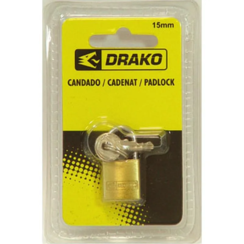 Compra CANDADO LATON BLISTER DRAKO 15 MM DRAKO HH10016 al mejor precio