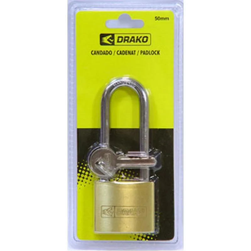 Compra CANDADO LATON BLISTER DRAKO 50 MM A/LARG DRAKO HH10027 al mejor precio
