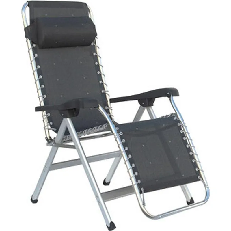 SILLON PLEGABLE RELAX REFORZADO CON COJIN GRIS CRESPO AL/232-M-40