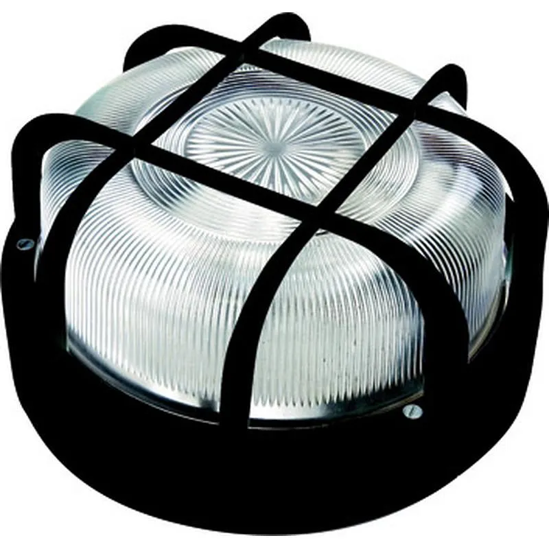 Compra APLIQUE EXTERIOR REDONDO CON REJILLA NEGRO IP44 E27 100W FAMATEL 4411G al mejor precio