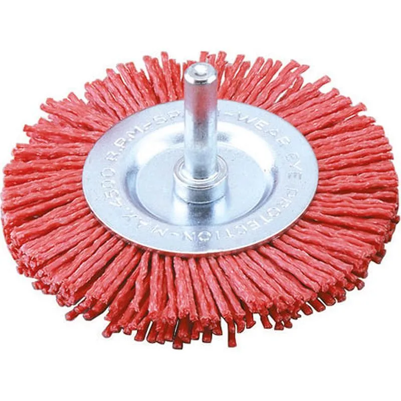 Compra CEPILLO DISCO NILON ABRASLON ROJO ESPIGA 6 MM diametro100 GRANO 80 JAZ CNA 9410 al mejor precio
