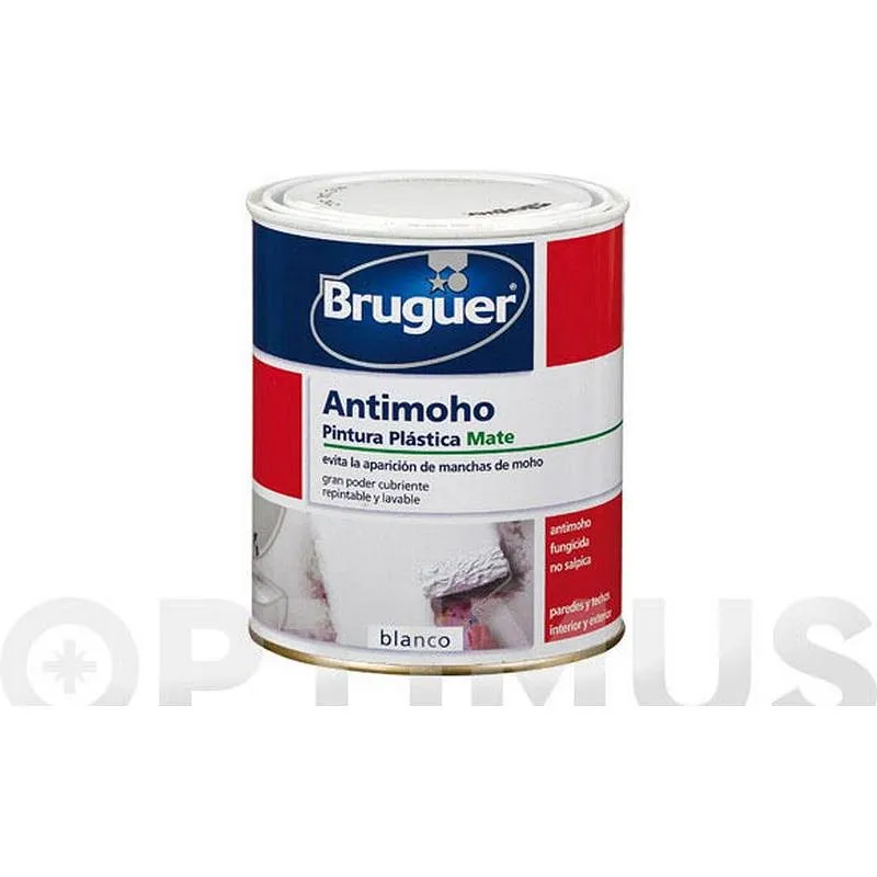 Compra PINTURA PLASTICA ANTIMOHO MATE 750 ML BLANCO BRUGUER 5056570 al mejor precio