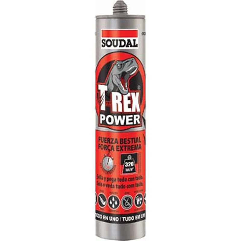 Compra ADHESIVO MONTAJE SELLADOR T-REX POWER 290 ML BLANCO SOUDAL 119907 al mejor precio