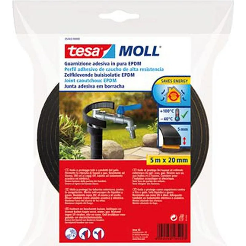 Compra BURLETE PERFIL AISLANTE DE CAUCHO 5 M X 20 MM NEGRO TESAMOLL TESA MOLL 05443-00000-00 al mejor precio