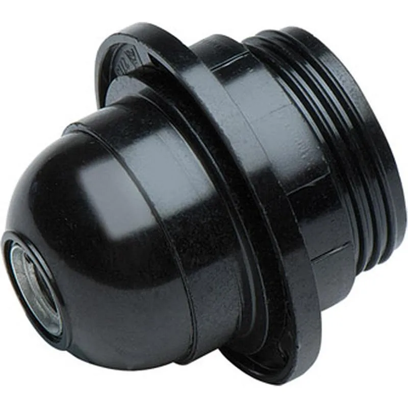 Compra PORTALAMPARAS ROSCADO + ARANDELA E-27 NEGRO FAMATEL 166 al mejor precio