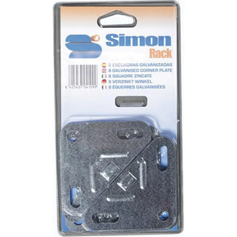 Compra ESCUADRA ESTANTERIA METAL GALVANIZADO 8 UNIDADES SIMONRACK 90130000019 al mejor precio