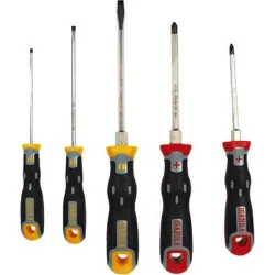 Compra DESTORNILLADOR TEKNO PLUS, JUEGO 5 PIEZAS 3 PUNTA PLANA Y 2 PUNTA POZIDRIV IRAZOLA 202.002 al mejor precio