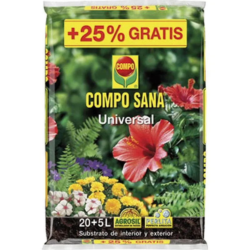 Compra SUBSTRATO UNIVERSAL COMPO SANA 20 +5 L GRATIS COMPO 1120904011 al mejor precio