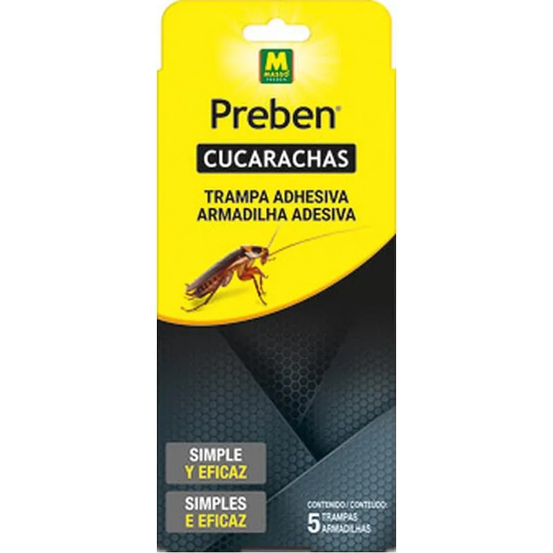 Compra TRAMPA ADHESIVA CUCARACHAS 5 UNIDADES MASSÓ 231708 al mejor precio