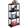 Compra ESTANTERIA RESINA NEGRA 4 ESTANTES (INCL) 60 X 30 X 132 CM TERRY 1001610 al mejor precio