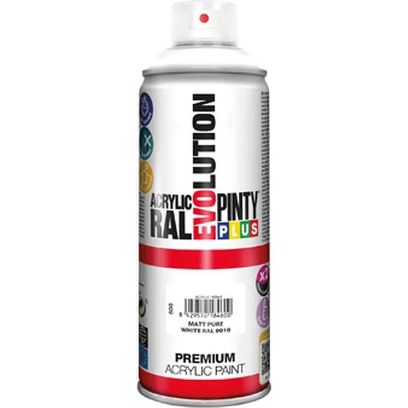 Compra PINTURA SPRAY ACRILICA EVOLUTION MATE 520 CC RAL 9010 BLANCO PURO PINTYPLUS 600 al mejor precio