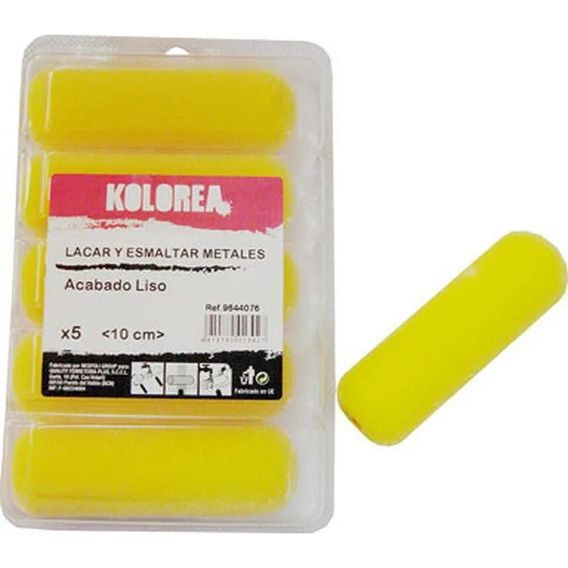 Compra MINI RODILLO RECAMBIO FLOCADO LACAR/ ESMALTAR METALES 10 CM X diametro16 MM (5 UDS) KOLOREA 9644076 al mejor precio