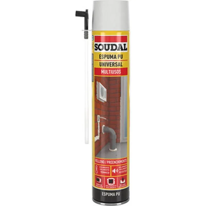 Compra ESPUMA POLIURETANO UNIVERSAL CANULA 750 ML SOUDAL 115797 al mejor precio