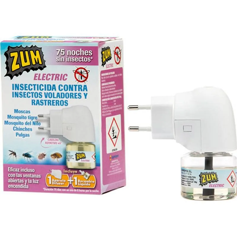 Compra INSECTICIDA ELECTRICO MATAMOSQUITOS ZUM DIFUSOR + RECAMBIO 33 ML ZUM T1001 al mejor precio