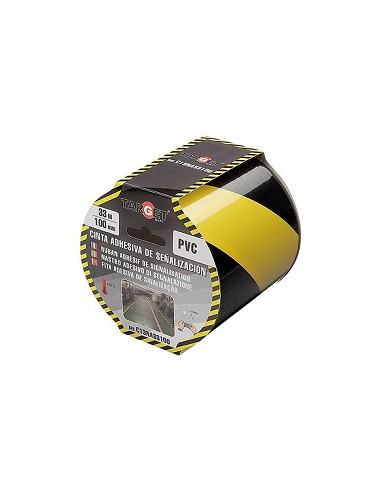 Compra Cinta adhesiva señalizacion 33 m x 100 mm amarilla/negra TARGET C13NA33100 al mejor precio