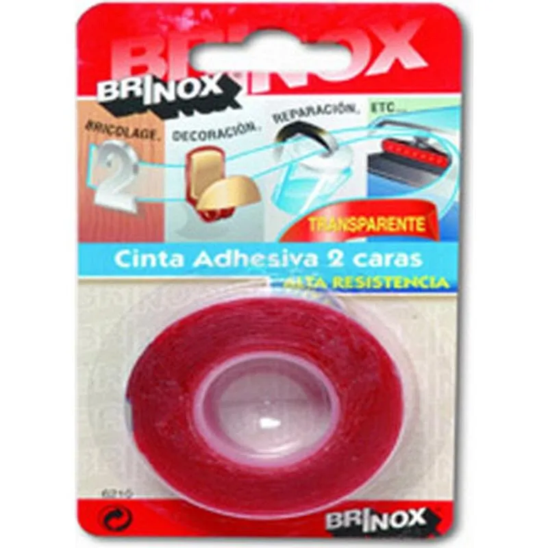 Compra CINTA DOBLE CARA TRANSPARENTE 1,5 M X 19 MM BRINOX B62100H al mejor precio