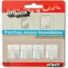 Compra MINI COLGADOR ADHESIVO LACADO BLANCO 4 UDS 17 X 26 MM BRINOX B70270D al mejor precio