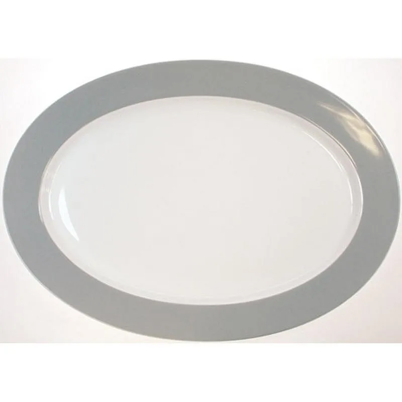 Compra BANDEJA OVAL PORCELANA OPEN B.GRIS 31CM AMBIT 9646143 al mejor precio