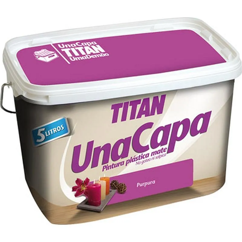 Compra PINTURA PLASTICA UNA CAPA MATE 2,5 L PURPURA TITAN 69630526/5806801 al mejor precio