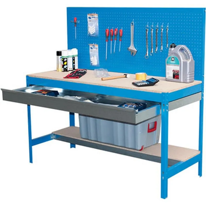 Compra BANCO TRABAJO METALICO SOBRE MADERA CON CAJON BT2 BOX 1200 AZUL 1445 X 1210 X 610 MM . SIMONRACK 448100945126012 al mejor precio