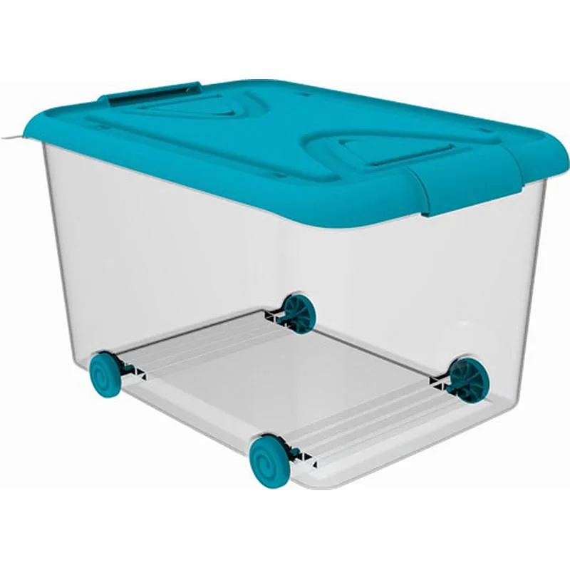 Compra CAJA MULTI-BOX CON RUEDAS AZUL 70 L PLASTIKEN 11004AZUL al mejor precio