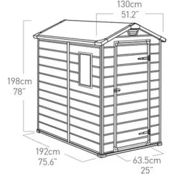 Compra CASETA RESINA MANOR 46S 198 X 130 X 192 CM KETER 203519 al mejor precio