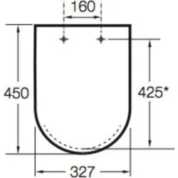 Compra TAPA WC DAMA REDONDA BLANCA 32,7 X 45,0 CM ROCA A801327004 al mejor precio