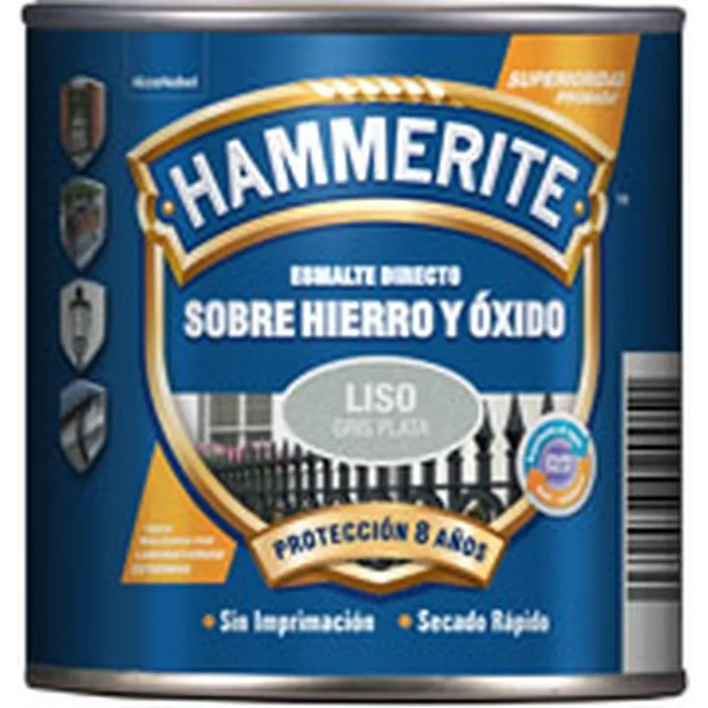 Compra ESMALTE SOBRE HIERRO Y OXIDO LISO 750 ML GRIS PLATA HAMMERITE 5094062 al mejor precio