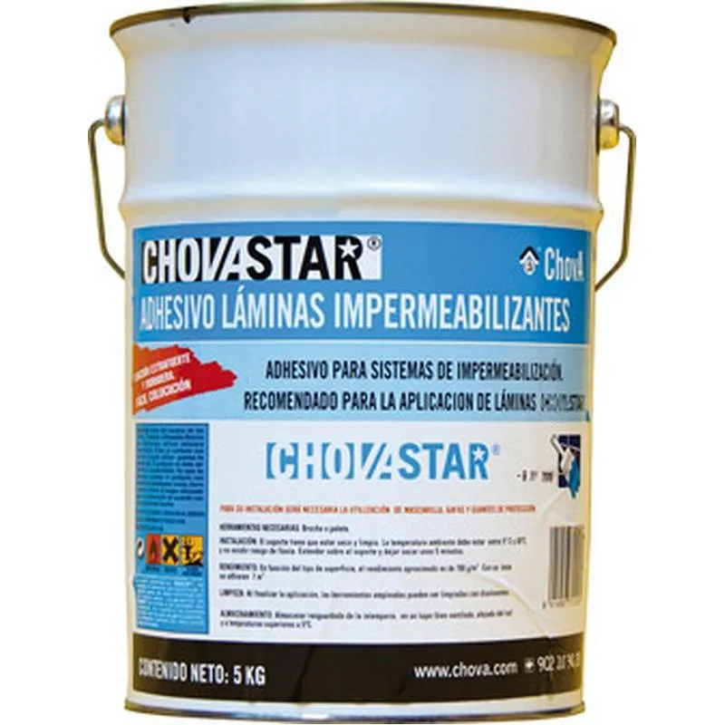Compra COLA PARA LAMINA IMPERMEABILIZANTE ADHERIBLE 5 KG CHOVASTA 72120 al mejor precio