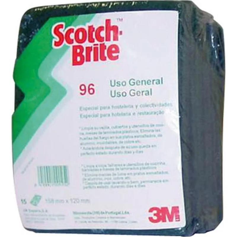 Compra ESTROPAJO FIBRA VERDE (15 UDS) 15X19 CM SCOTCH-BRITE 7000097776 al mejor precio