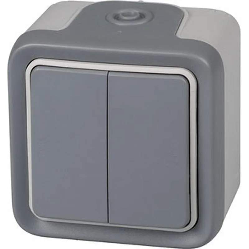 Compra CONMUTADOR SUPERFICIE DOBLE ESTANCO IP55 PLEXO LEGRAND 191514 al mejor precio